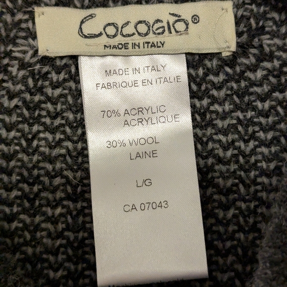 Cocogiò Made In Italy Wool Blend Cardigan Large - Picture 7 of 8
